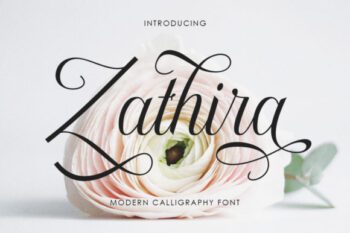 Zathira | modern handwritten font