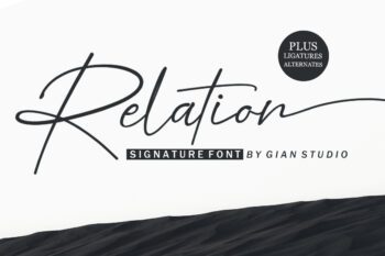 Relation | a modern calligraphy font