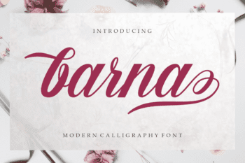 Barna | modern calligraphy font